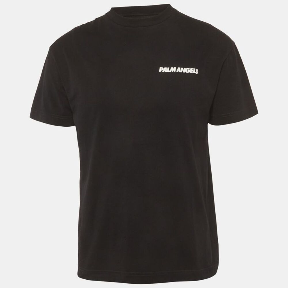 Palm Angels Black Back Printed Cotton T-Shirt M